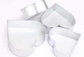 Heart Shape Galvanized Steel Made Cake Mold Set- 4 Pieces/Set