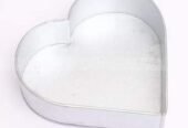 Heart Shape Galvanized Steel Made Cake Mold Set- 4 Pieces/Set