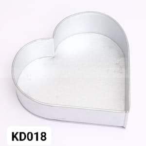 Heart Shape Galvanized Steel Made Cake Mold Set- 4 Pieces/Set