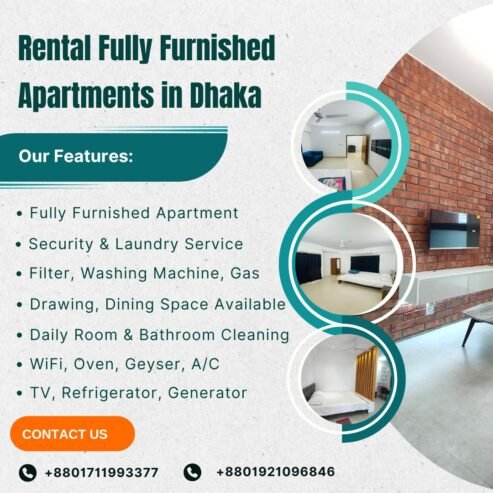 3 Bed Room Serviced Apartment RENT in Bashundhara