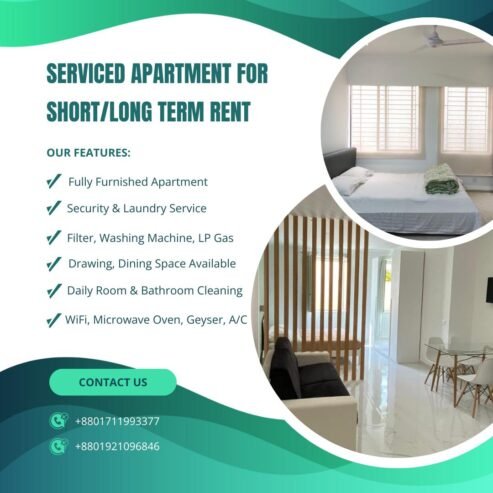 2 Room Furnished Studio Apartment RENT in Bashundhara R/A